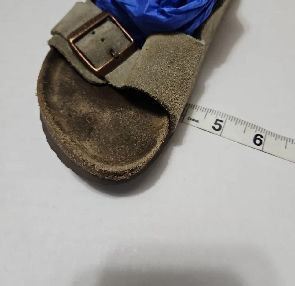 Birkenstock Unisex  ArizonaDouble Strap Buckle Sandals in Olive Gray Size 40(9)